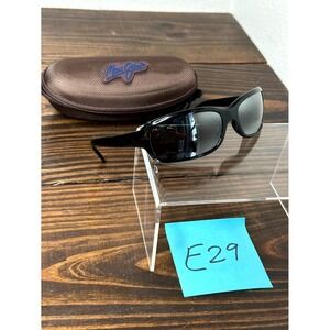 Maui Jim Lagoon MJ 189-02 Black Sunglasses Rectangular Full Rim with Lens & Case